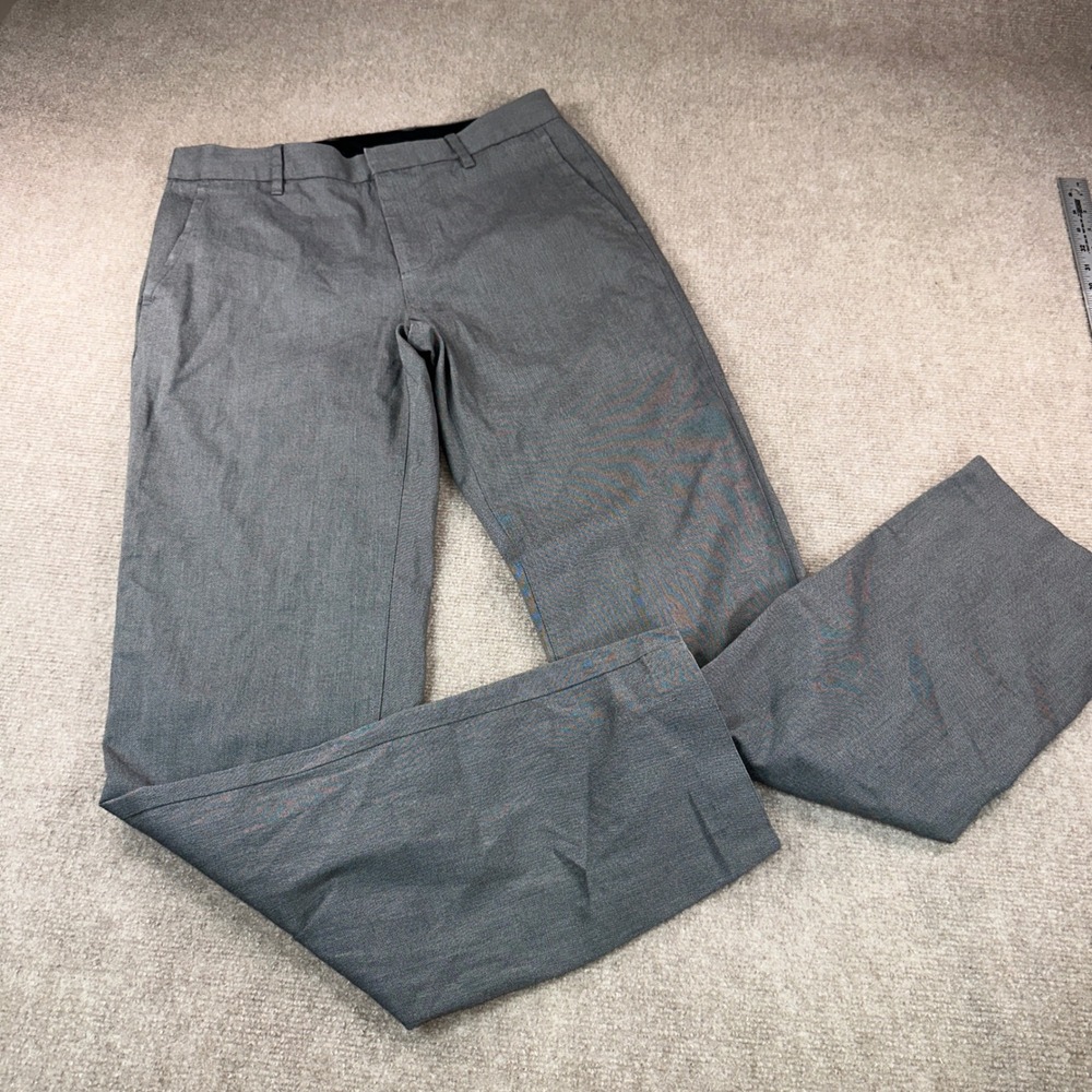 Bonobos Friday Pants Mens 30/34 Grey Straight Leg Textured Chino Trousers